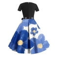 thumbnail image 3 of Fankiway Robe Décontractée Ample à Manches Courtes pour Femme, Robe Ample Imprimée Classique, Robes Grande Taille pour Femmes aux Formes, Robes de Printemps pour Femmes 5477, 3 of 3
