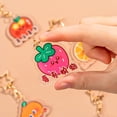 thumbnail image 4 of Keychain Ring Fashion Cute Fruit Car Car Keychains Acrylic Key Chain Backpack Handbag Wallet Decorative Keyring Pendant Jewelry Female Ladies Type 2, 4 of 9