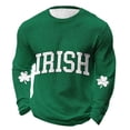 thumbnail image 1 of Camisa de Día de San Patricio Hombres de Manga Larga de Manga Larga Cuello Redondo Tops Casuales para Fiesta Festival Vacaciones Calle de Viajes, Tejido de Poliéster Súper Suave, Lavado a Mano en Frí, 1 of 6