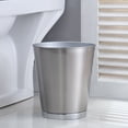 thumbnail image 5 of Better Homes & Gardens Two-Tone Metal Wastebasket, Silver, 5 of 6