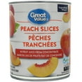 thumbnail image 1 of Great Value Peach Slices in Fruit Juice from Concentrate, 1 of 4