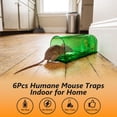thumbnail image 2 of 6 Pcs Humane Mouse Traps No Kill,Catch and Release Mouse Traps That Work,Live Mouse Trap Small Capture Cage,Reusable Mice Trap Catch for House & Outdoors, 2 of 5