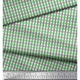 thumbnail image 3 of Soimoi Green Rayon Fabric Window Pane Check Print Fabric by the Yard 56 Inch Wide, 3 of 3