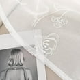 thumbnail image 6 of 40 Inches Long Lace Sheer Curtains for Kitchen Cafe Window - Short White Drapes with Rod Pocket Lightweight for Bedroom Bathroom Rustic, 2 Panels, 42 X 40 Inch, 6 of 15