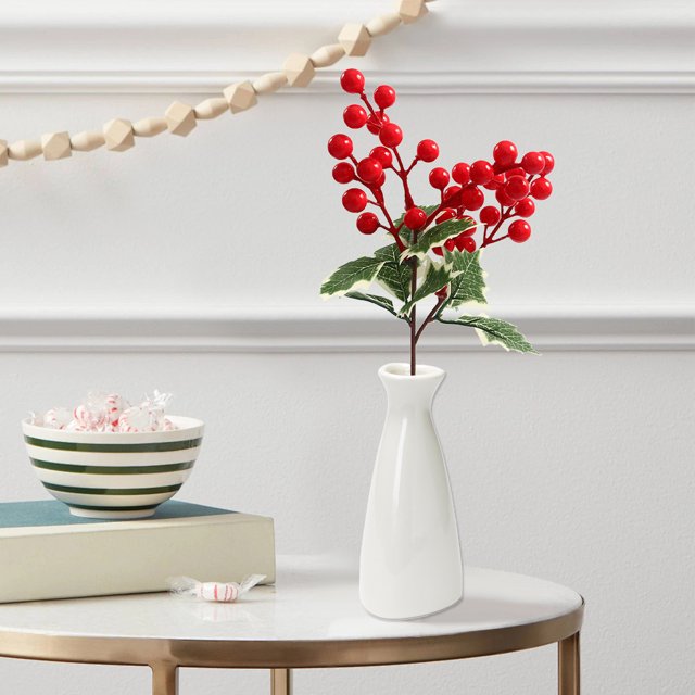 Singles Berries Red Fruit Simulation Handle Bouquet Home Living Room Ornaments Decorations