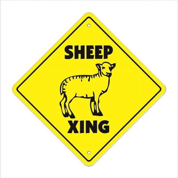 12 x 12 in. Sheep Crossing Zone Xing Sign
