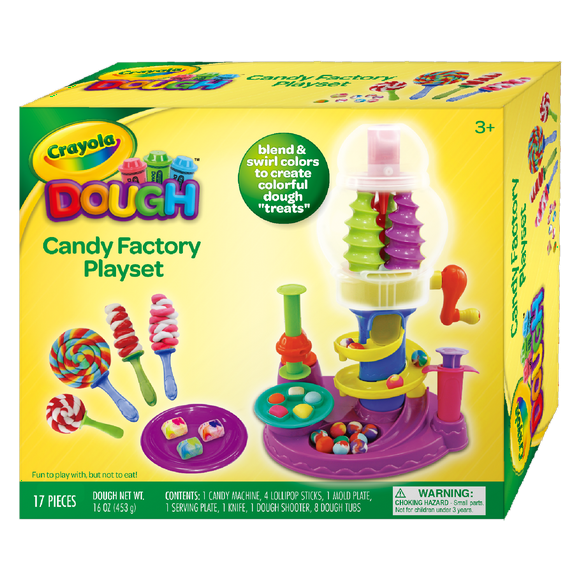 Crayola Candy Playset with 17  Pieces & 8 Tubs of Dough