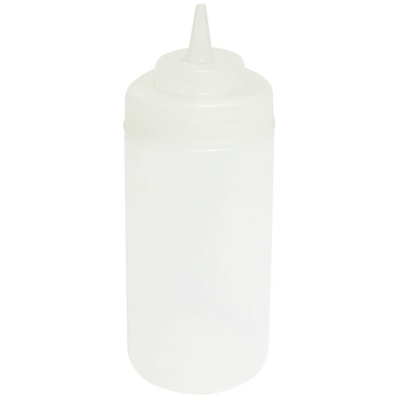 Excellante 16 oz wide mouth squeeze bottle, clear, comes in 6/ pack