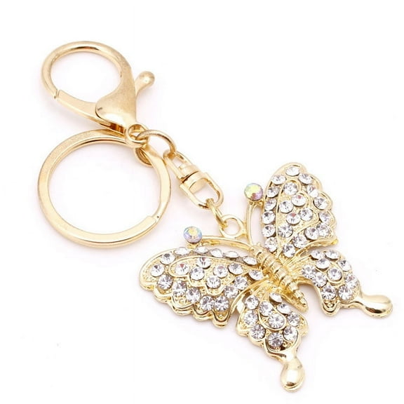 Rhinestone Butterfly Keychain