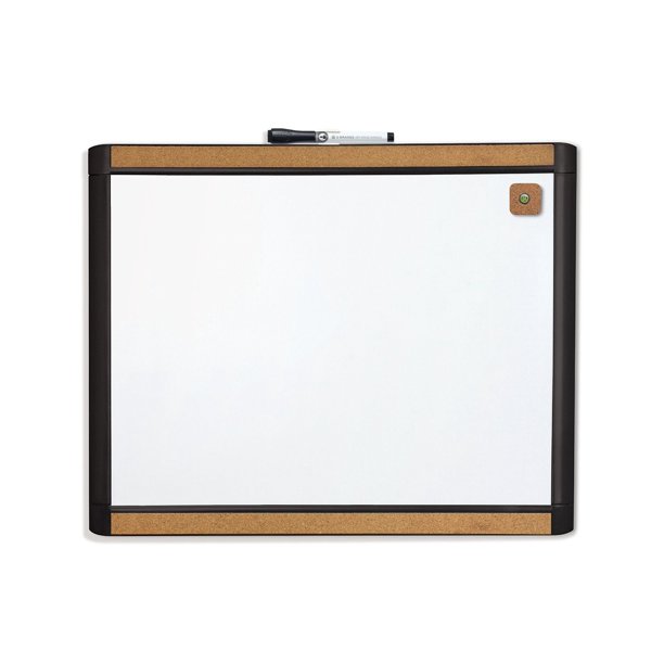 U Brands PinIt Dry Erase Board, 20 x 16", Black Frame
