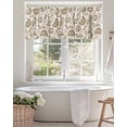 thumbnail image 4 of Farmhouse Brown Floral Valances for Windows Linen Boho Flower Rustic Country Valance Rod Pocket Light Filtering Short Window Treatments Curtains for Kitchen Bathroom Living Room Bedroom, 54 x 18 Inch, 4 of 7