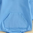 thumbnail image 4 of mgoYE Baby Boys Girls Bubble Romper Solid Jumpsuit Hoodie Fall Winter Clothes with Pockets(Light Blue,18-24 Months), 4 of 4