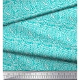 thumbnail image 3 of Soimoi Cotton Voile Fabric Leaves & Paisley Block Print Sewing Fabric Yard 56 Inch Wide, 3 of 3