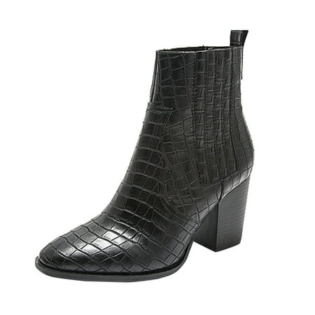 

Women Boots High Heels Ladies Square Toe Booties Woman Ankle Heel Ankle Shoes Boots For Ladies Heels Women
