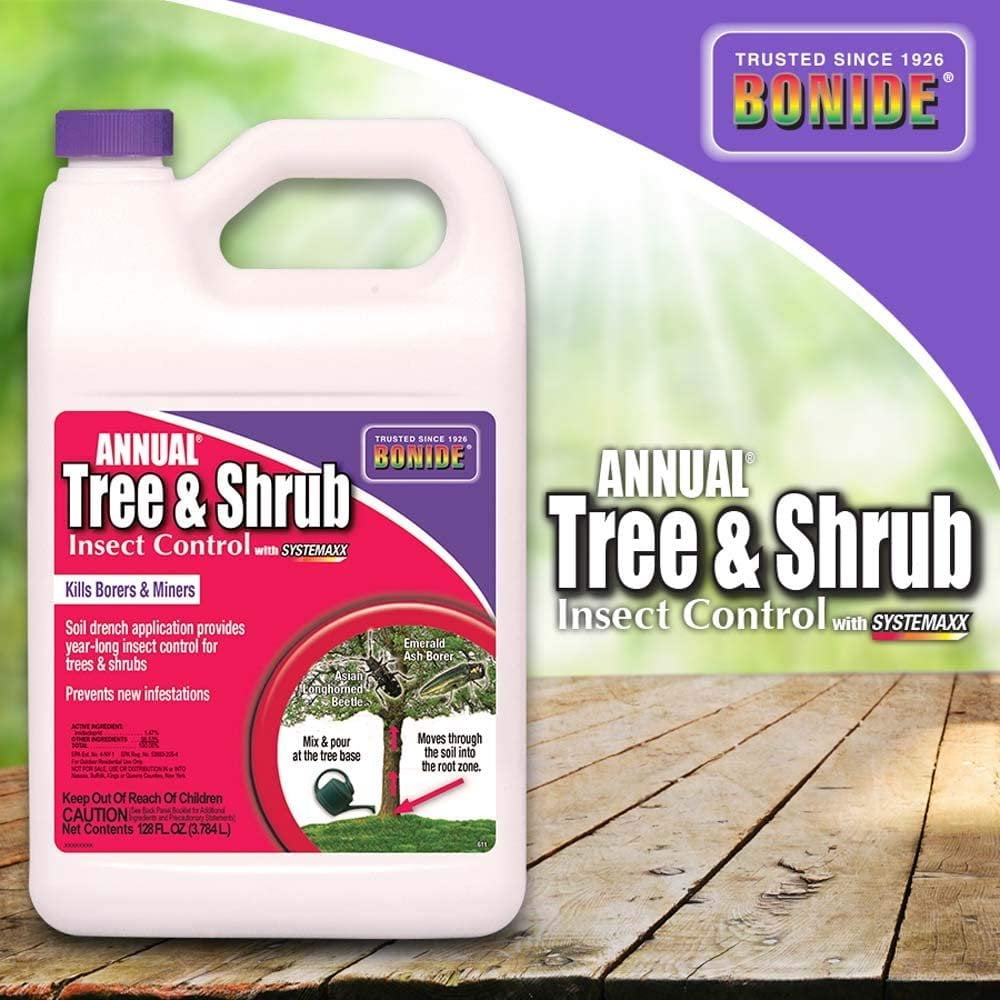 Bonide BND611 - Annual Tree and Shrub Insect Control, Insecticide/Pesticide Concentrate 1 gal