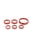Red, variant on Applies to 6Pcs Air Condition Radio 4WD Headlight Knob Ring Control Switch Decorative Ring Trim Cover for Ford Bronco 2021+