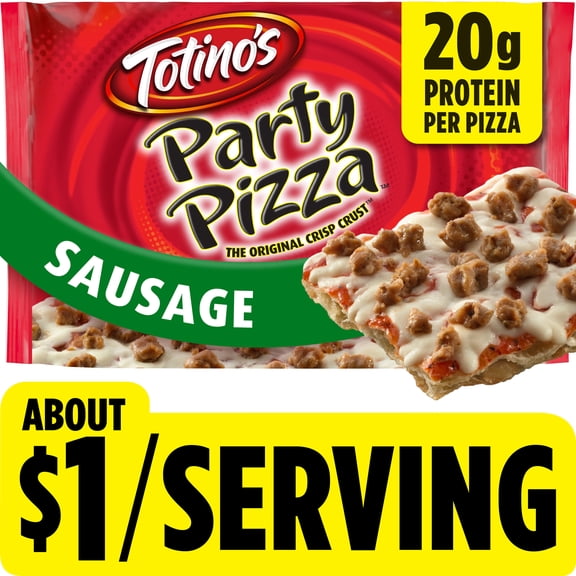 Totino's Party Pizza, Sausage, Frozen Pizza, Frozen Snacks, 10.8 oz