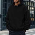 thumbnail image 5 of Zshosam Men's EverSoft Fleece Hoodie Pullover Sweatshirt(Black,L), 5 of 9