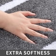thumbnail image 2 of Extra Thick Bath Linen Rug Set Soft Plush Anti-Slip Bath Mat Water Absorbent Shaggy Polyester for Bathroom Living Room Bedroom Gray 24x36 Inches, 2 of 7