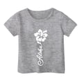 thumbnail image 3 of Toddler Girls Tops & T-Shirts 100 Days Of School Print Round Neck Loose Short Sleeve Fashion Casual Tshirts Outwear,Gray,8-9 Years, 3 of 3