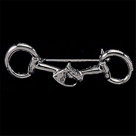 Exselle 246066 Snaffle Bit with Horse Head Stock Pin Gold (Best Horse Bit For Control)
