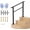 3Steps Matte Black With gloves, variant on 4-Step Outdoor Handrail Kit, Adjustable Aluminum & Iron Stair Railing for Porch, Deck & Concrete Steps, Indoor/Outdoor Stair Safety Handrail with Easy DIY Installation