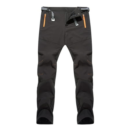 Men s Snow Ski Pants Plus Size Outdoor Waterproof Windproof Fleece Cargo Hiking Pants Softshell Insulated Snowboard Pant