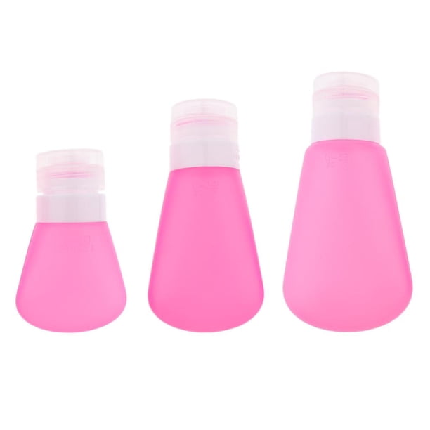 Contenedor de Botella de Silicona Zulema para Loción de Baño y Champú de Viaje Rosa Roja
