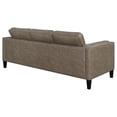 thumbnail image 4 of Maklaine Faux Leather Upholstered Track Arms Sofa in Vintage Brown, 4 of 11