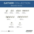 thumbnail image 3 of Progress Lighting Gather 1-Light LED Semi-Flush/Convertible Fixture in Brushed Nickel with Etched Glass Shade, 3 of 9