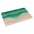 thumbnail image 2 of Geometric Green Door Mat&nbsp;Indoor Outdoor Entrance,Non Slip Rug for Kitchen Bathroom Entryway Rug,Ocean Wave Stripes Modern Abstract Beach Washable Doormat Floor Mat for Office 20x31.5 Inch, 2 of 8