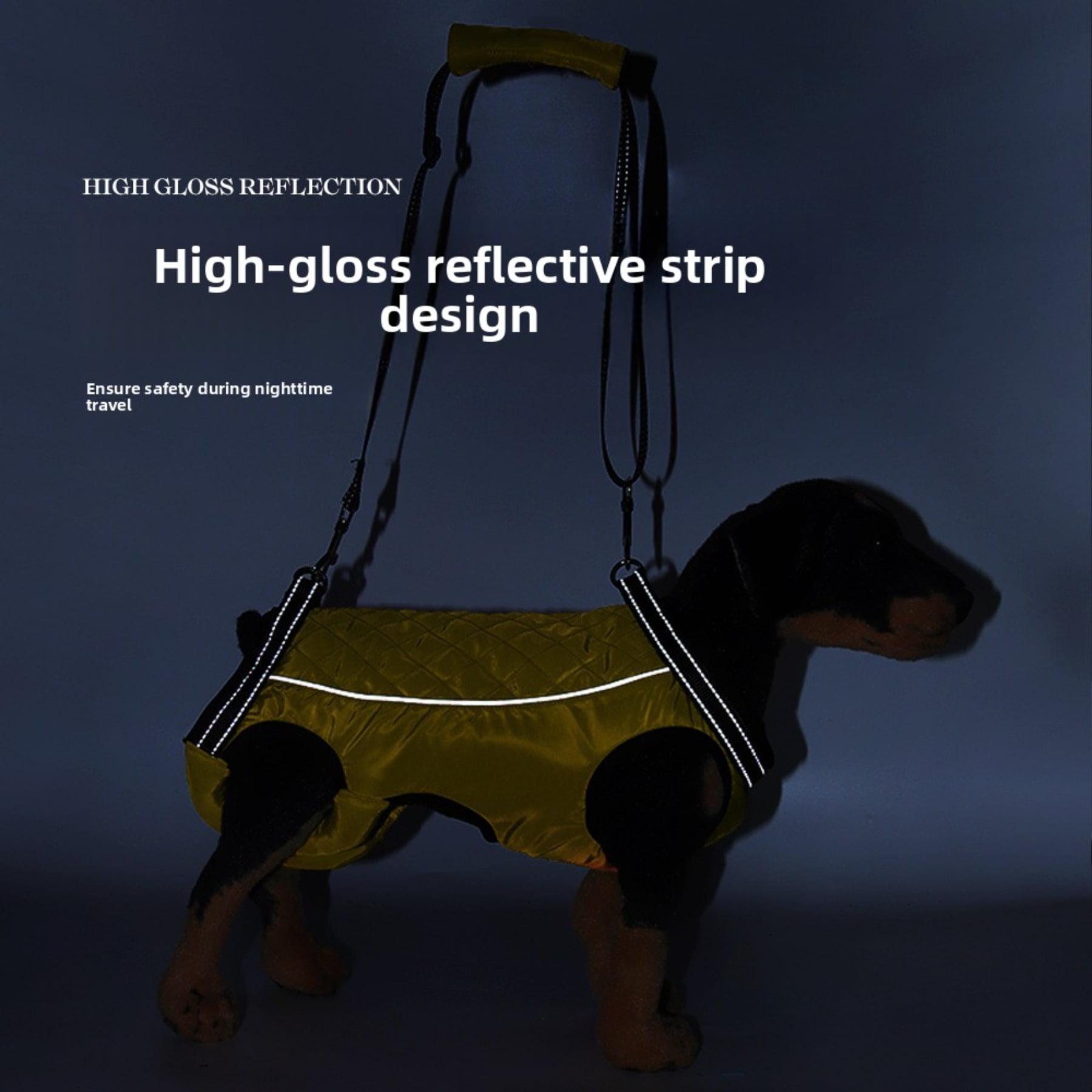 Reflective Dog Harness with Leash Multi Functional Pet Vest for Senior Disabled Dogs Rehabilitation Support
