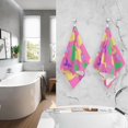 thumbnail image 5 of Dinosaurs Colorful Silhouette Patterned Hand Towels 2 PCS, Cotton Bath Towel for Drying Face Hands Body Decorative Water Absorbent Lightweight Towels for Bathroom Ktichen Travel Gym, 16"x28", 5 of 6