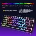 thumbnail image 3 of mecánico para juegos de 61 teclas, resistente a derrames, reemplaza a prueba de agua con Cable, diseño en inglés de EE. UU., compacto, Hugo Teclado mecánico, 3 of 10