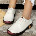 thumbnail image 2 of KINODAY Solid Color Casual Shoes  Lace Up Low-top Soft-sole Shoes  Light & Comfy Women‘s Walking Shoes, 2 of 7