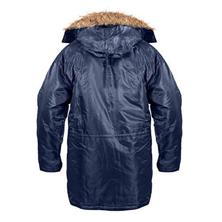 N-3B Snorkel Parka Flight Jacket, Navy Blue, 3XL - Walmart.com