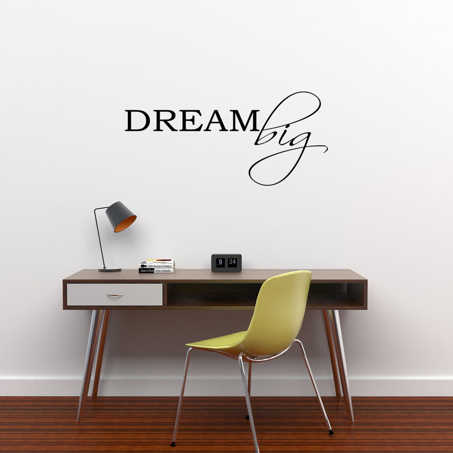 Empresal Dream Big Vinyl Wall Words Decal Sticker Art Black 28"Hx13"W