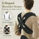 thumbnail image 4 of Safotad Portabebés con soporte lumbar, portabebés ergonómico para recién nacidos y niños pequeños, portabebés frontal reversible con anillo para colgar, portabebés fácil ajustable para mamá papá, negr, 4 of 5