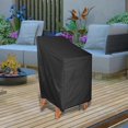 thumbnail image 6 of Garden Patio Chair Cover Outdoor s Rectangle Heavy Duty Waterproof Stacked Chair Dust Cover for Backyard Lawn 120x65x65x80cm, 6 of 8