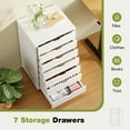 thumbnail image 6 of Gianna 7 Drawer Storage Cabinet with Wheels for Bedroom, Home, Office Organization, White, 6 of 6