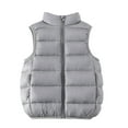 thumbnail image 3 of Jinhomg Toddler Boys Girls Puffer Vest Kids Sleeveless Winter Warm Softshell Quilted Padded Puffer Down Vest Ultra Light Waistcoat Jacket, 3 of 7