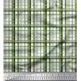 thumbnail image 1 of Soimoi Green Georgette Viscose Fabric Gingham Check Print Fabric by the Yard 42 Inch Wide, 1 of 1