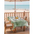 thumbnail image 2 of Outdoor Tablecloth with Umbrella Hole for Patio/Picnic/Party/Camping, Shabby Sage Green Waterproof Table Cloth Rectangle Table Cover Washable, Oil Painting Vintage Art Green White (52"x 70"), 2 of 9