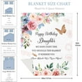 thumbnail image 5 of Birthday Gifts for Daughter, Daughter Birthday Gift Throw Blanket 60x50 Inches, Happy Birthday Gifts for Daughter Adult, Birthday Gifts for Daughter from Mom Dad, Unique Daughter Birthday Gifts Ideas, 5 of 5