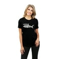 thumbnail image 2 of Auntie Shark Women's Fashion Relaxed T-Shirt Tee Heather Black 2X-Large, 2 of 5