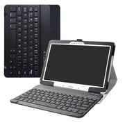 Labanema 10.5" Samsung Tab S 10.5 T800 Bluetooth Keyboard Case, PU Leather Folio Stand Protective Case, Cover for 10.5" Samsung Tab S 10.5 T800 (Black)