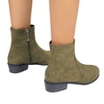 thumbnail image 6 of Ankle Boots for Women Comfortable Low Block Heel Booties with Inner Side Zipper Closure Fashionable British Style Classic Fall Boots, 6 of 7