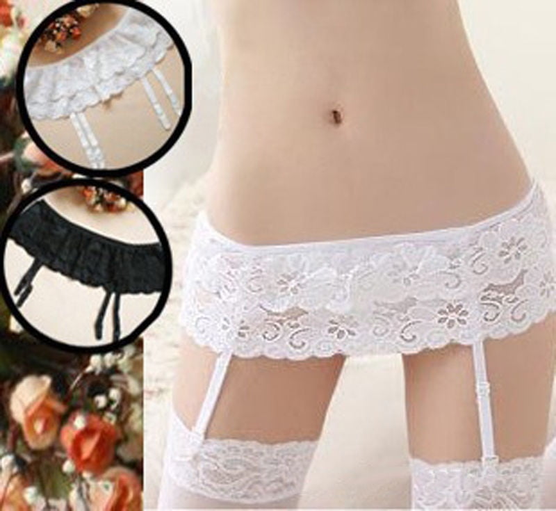 thigh highs and garter belt
