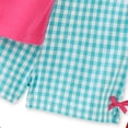 thumbnail image 5 of TOWED22 Girls 2 Piece Summer Outfits Cute Plaid Smocked Cherry Sleeveless Camisole Top and Shorts Set Hot Pink,4-5 Y, 5 of 5