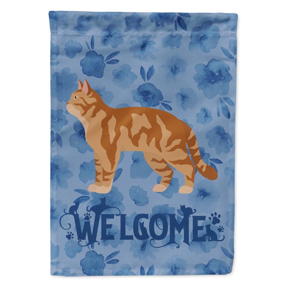 Carolines Treasures CK4823CHF American Wirehair 2 Cat Welcome Flag Canvas House Size Large multicolor